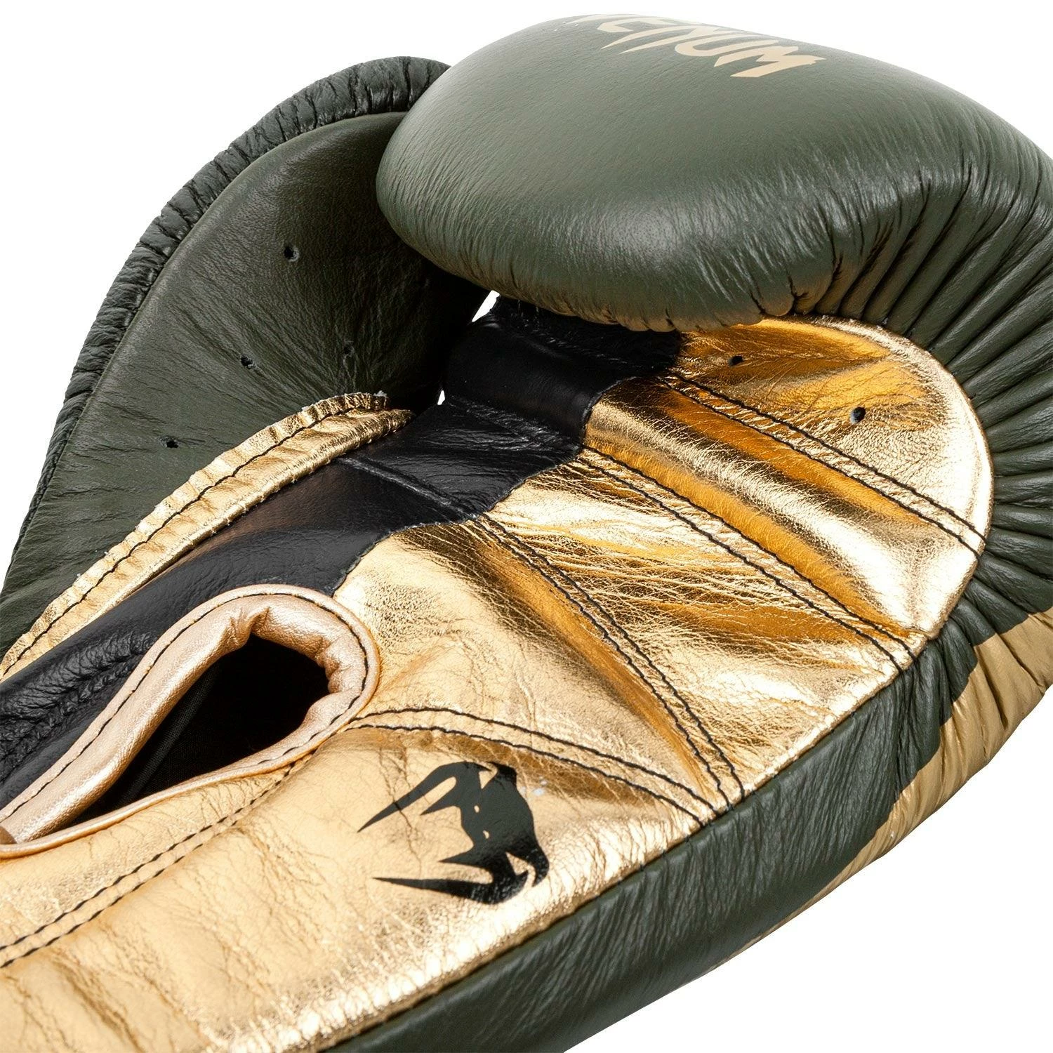 Venum Giant 2.0 Pro Boxing Gloves Linares Edition - Velcro - Khaki/Black/Gold 6 Venum Giant 2.0 Pro Boxing Gloves Linares Edition - Velcro - Khaki/Black/Gold - Image 4
