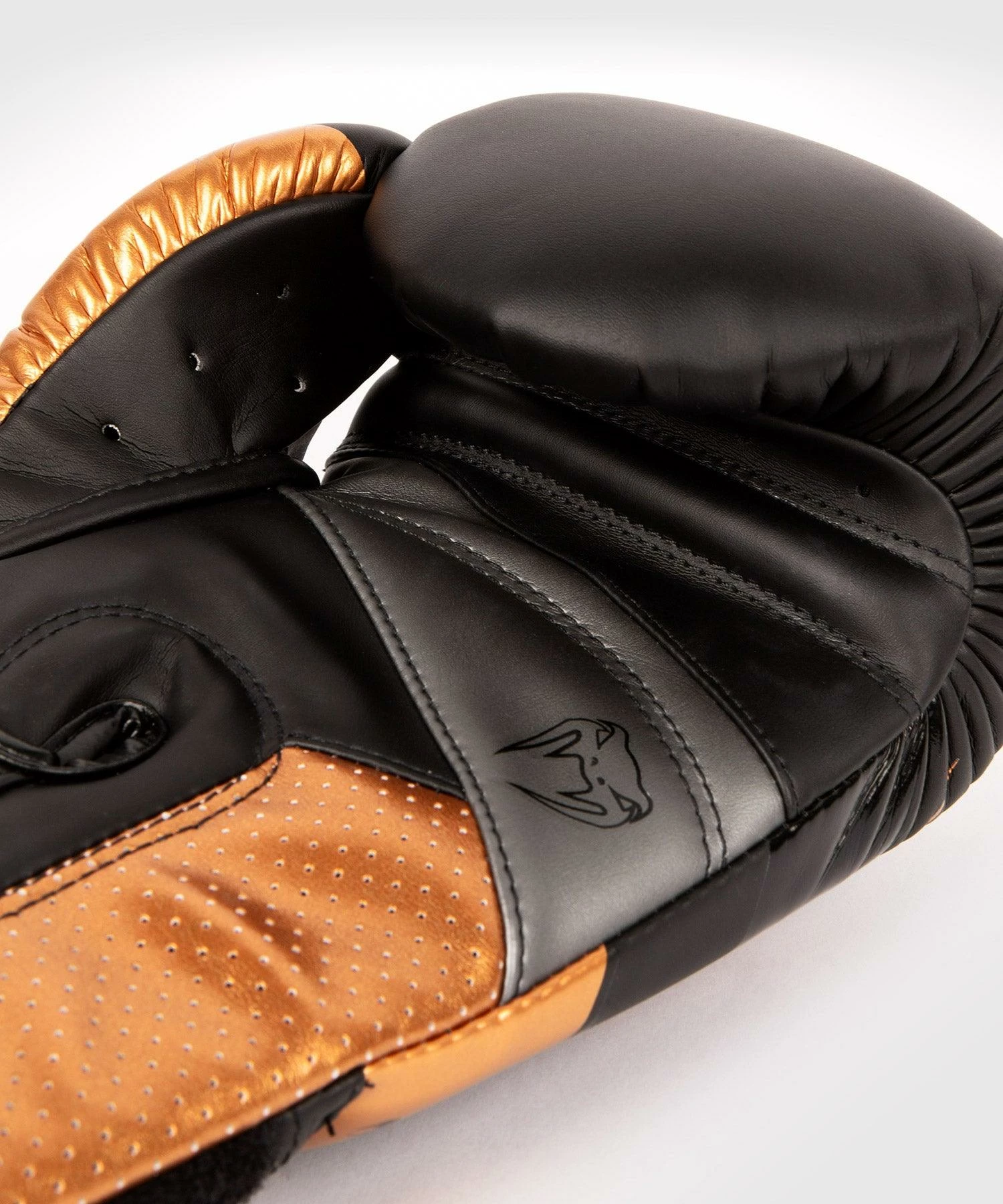 Venum Elite Evo Boxing Gloves - Black/Bronze - Image 5