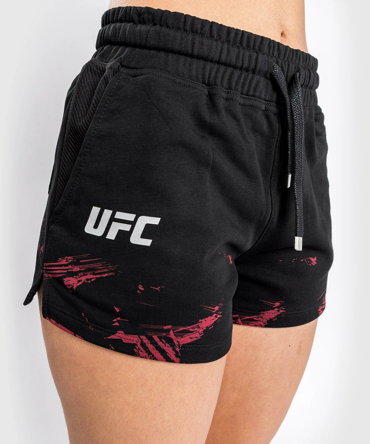 UFC Venum Authentic Fight Week Women's 2.0 Short - Black/Red - Image 3