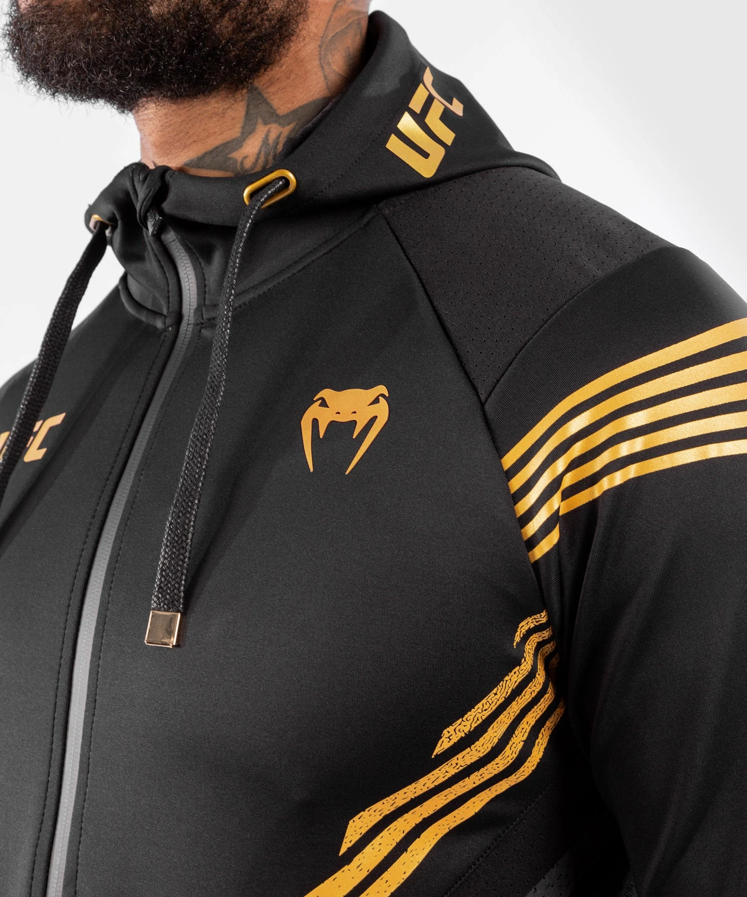 UFC Venum Authentic Fight Night Men's Walkout Hoodie - Champion 6 UFC Venum Authentic Fight Night Men's Walkout Hoodie - Champion - Image 4