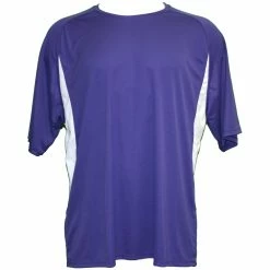 A4 Men’s Performance Color Block Crew Shirt (Purple)