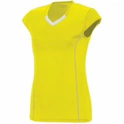 Augusta Women’s Blash Short Sleeve Tennis Jersey (Yellow)