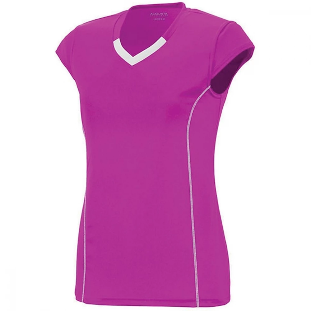 Augusta Women’s Blash Short Sleeve Tennis Jersey (Pink)