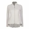 Sofibella Women’s Peplum Tennis Jacket (White) -Boxing Sport Store 1651 white front 1000 1000