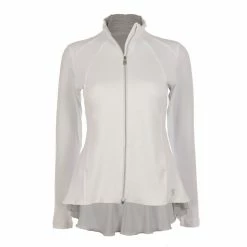 Sofibella Women’s Peplum Tennis Jacket (White)