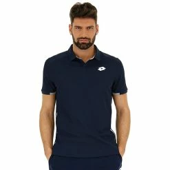 Lotto Men’s Squadra Tennis Polo (Navy Blue)