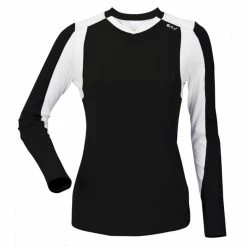 DUC Roll Women’s Longsleeve Tennis Shirt (Black/White) [SALE]