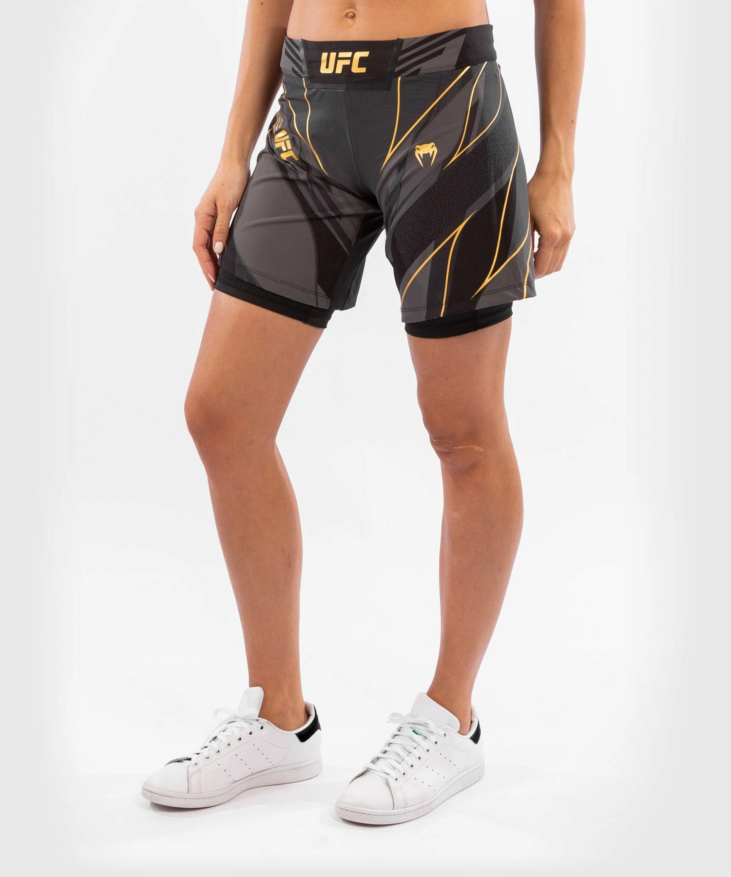 UFC Venum Authentic Fight Night Women's Shorts - Long Fit - Champion 6 UFC Venum Authentic Fight Night Women's Shorts - Long Fit - Champion - Image 4