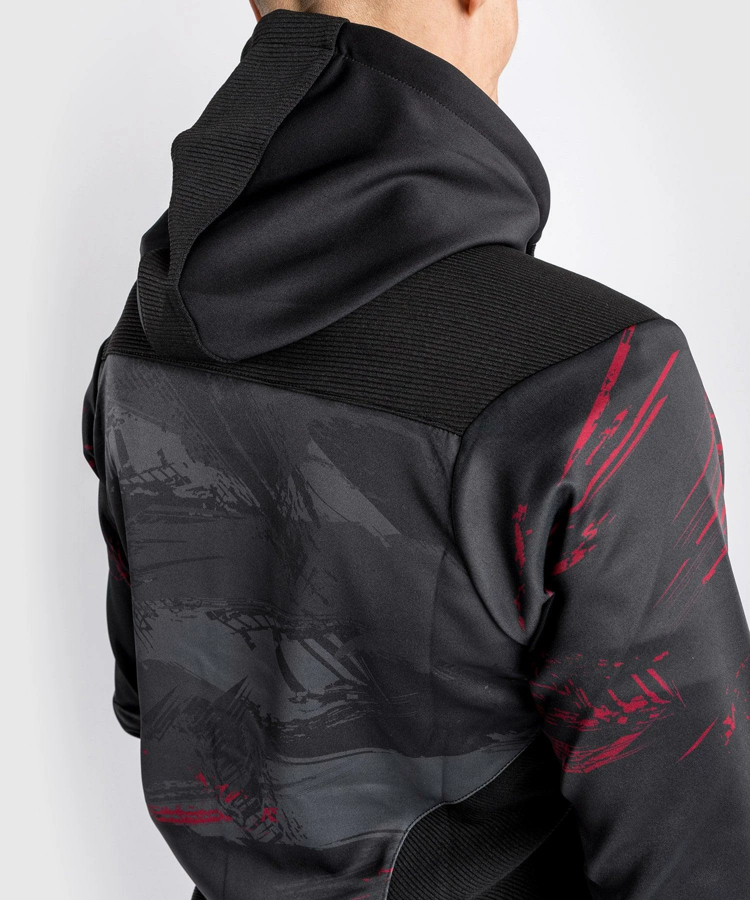 UFC Venum Authentic Fight Week Men's 2.0 Zipped Hoodie - Black/Red - Image 10