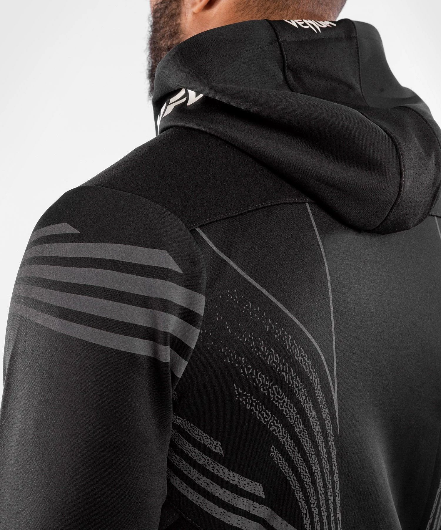 UFC Venum Personalized Authentic Fight Night Men's Walkout Hoodie - Black - Image 6