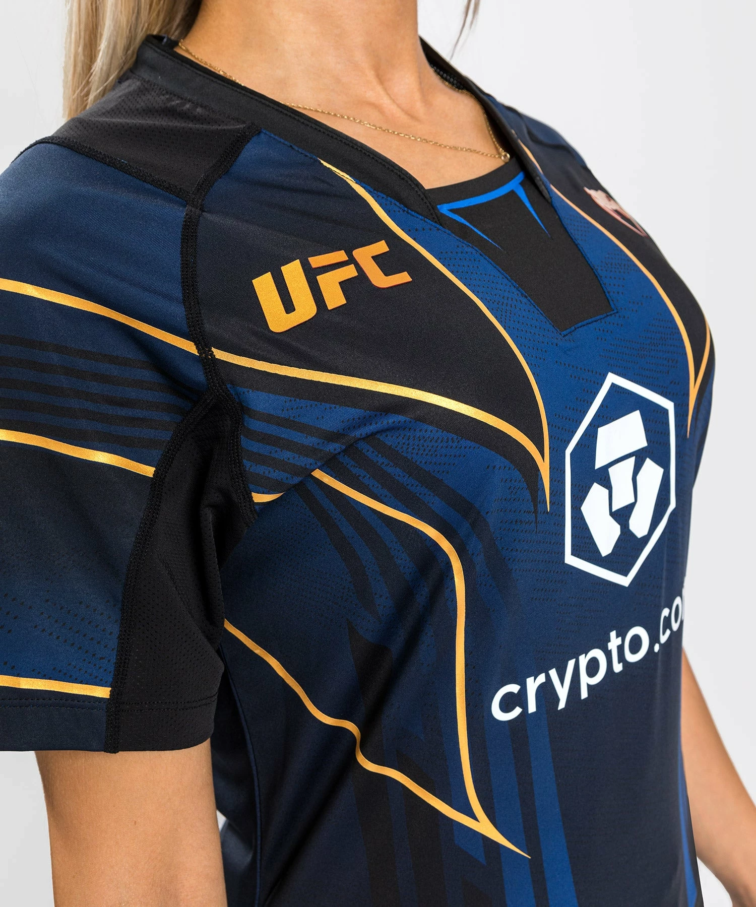 CSD FASHION UFC Authentic Fight Night 2.0 Kit By Venum Women's Walkout Jersey - Midnight Edition - Champion 6 CSD FASHION UFC Authentic Fight Night 2.0 Kit By Venum Women's Walkout Jersey - Midnight Edition - Champion - Image 4