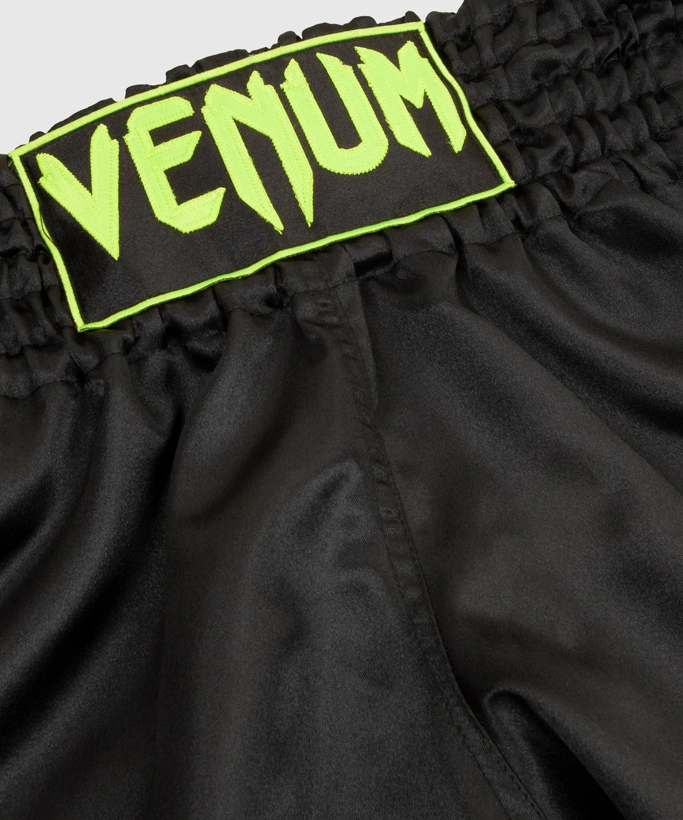 Venum Muay Thai Shorts Classic - Black/Neo Yellow - Image 3