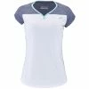 Babolat Girl’s Play Cap Sleeve Tennis Tee (White/Blue Heather) -Boxing Sport Store 3GTE011 1079 Babolat Girls Play Cap Sleeve Tennis Tee WhiteBlue Heather a 1000 1000