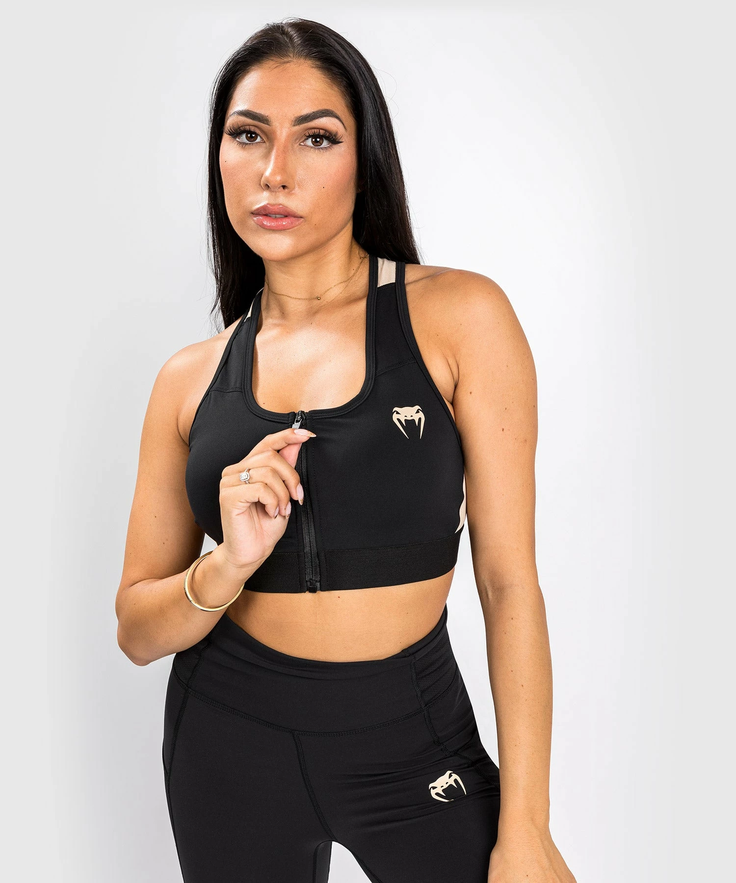 Venum Moto Sport Bras - Black/Sand 4 Venum Moto Sport Bras - Black/Sand - Image 2