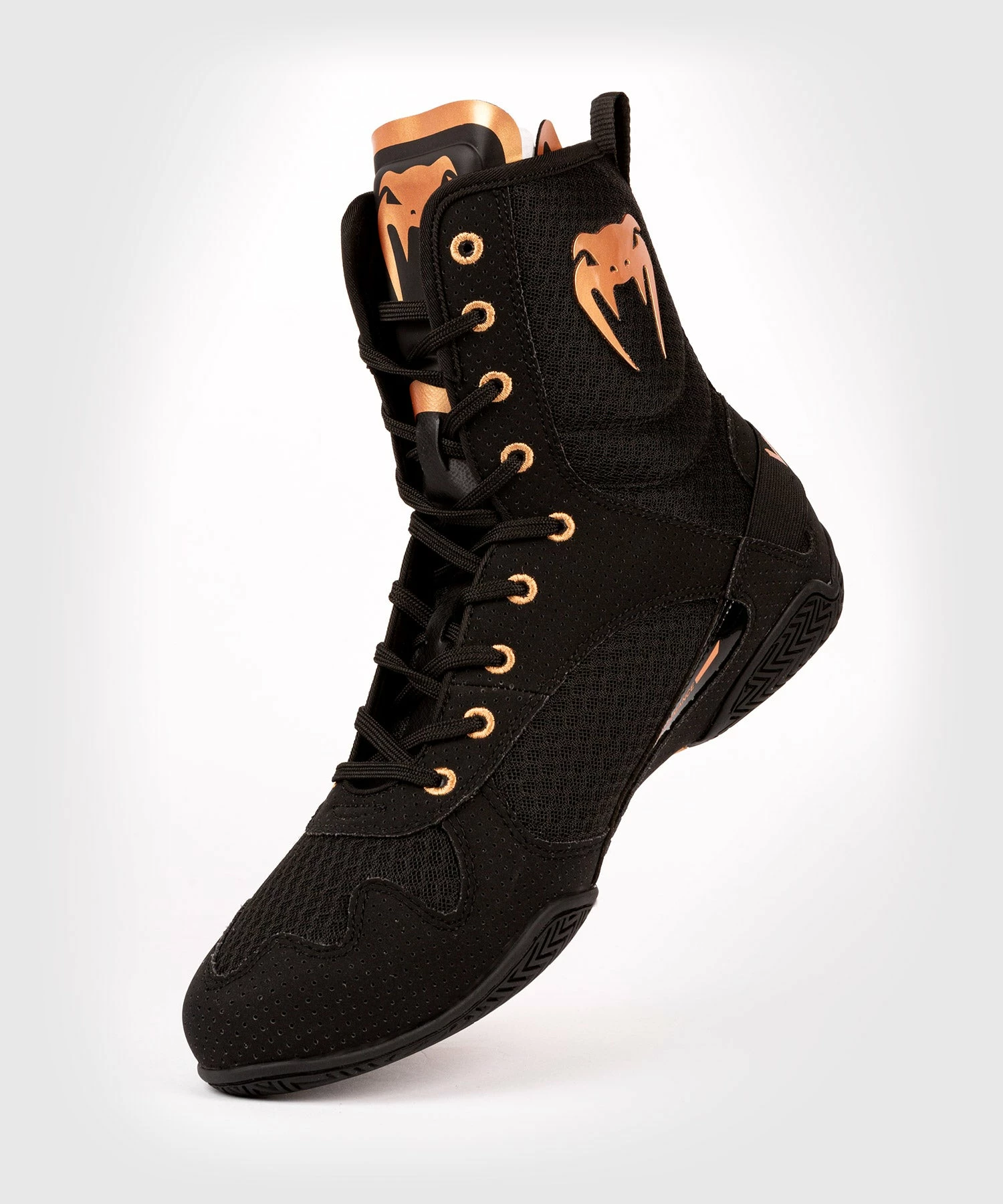 Venum Elite Boxing Shoes - Black/Bronze 4 Venum Elite Boxing Shoes - Black/Bronze - Image 2