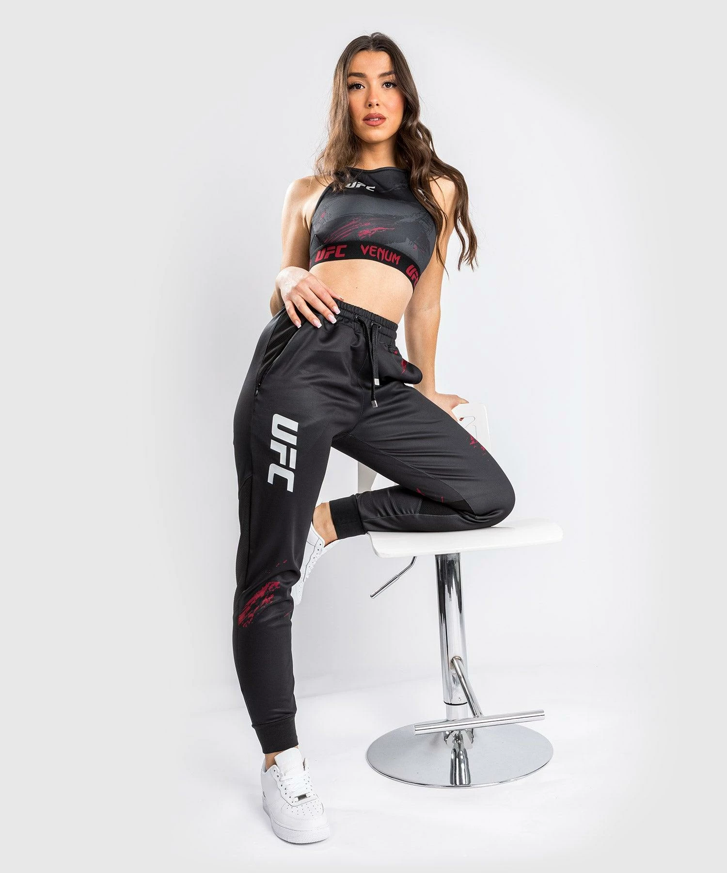 UFC Venum Authentic Fight Week Women's 2.0 Pant - Black/Red 3 UFC Venum Authentic Fight Week Women's 2.0 Pant - Black/Red