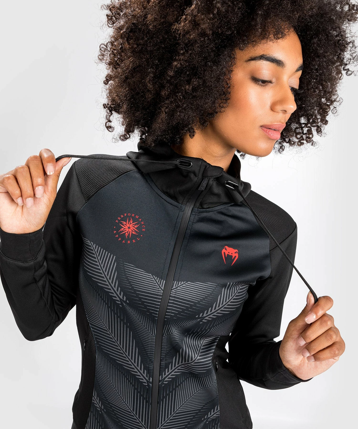 Venum Phantom Hoodie - For Women - Black/Red - Image 2