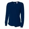 A4 Women’s Performance Long-Sleeve Crew Neck Shirt (Navy) 2 A4 Women’s Performance Long-Sleeve Crew Neck Shirt (Navy) -Boxing Sport Store 4924 fl1 1000 1000