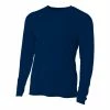 A4 Men’s Performance Long Sleeve Crew (Navy) -Boxing Sport Store 4996 fl1 1000 1000