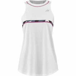 Babolat Women’s Aero Cotton Tennis Training Tank Top (White/White)