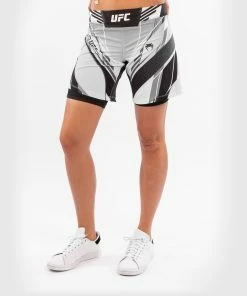 UFC Venum Authentic Fight Night Women's Shorts - Long Fit - White -Boxing Sport Store 4 252F1 252F1 252F4 252F4114b7ba0dd0a4dc3daf200cda9d11674948f086 VNMUFC 00019 002 02