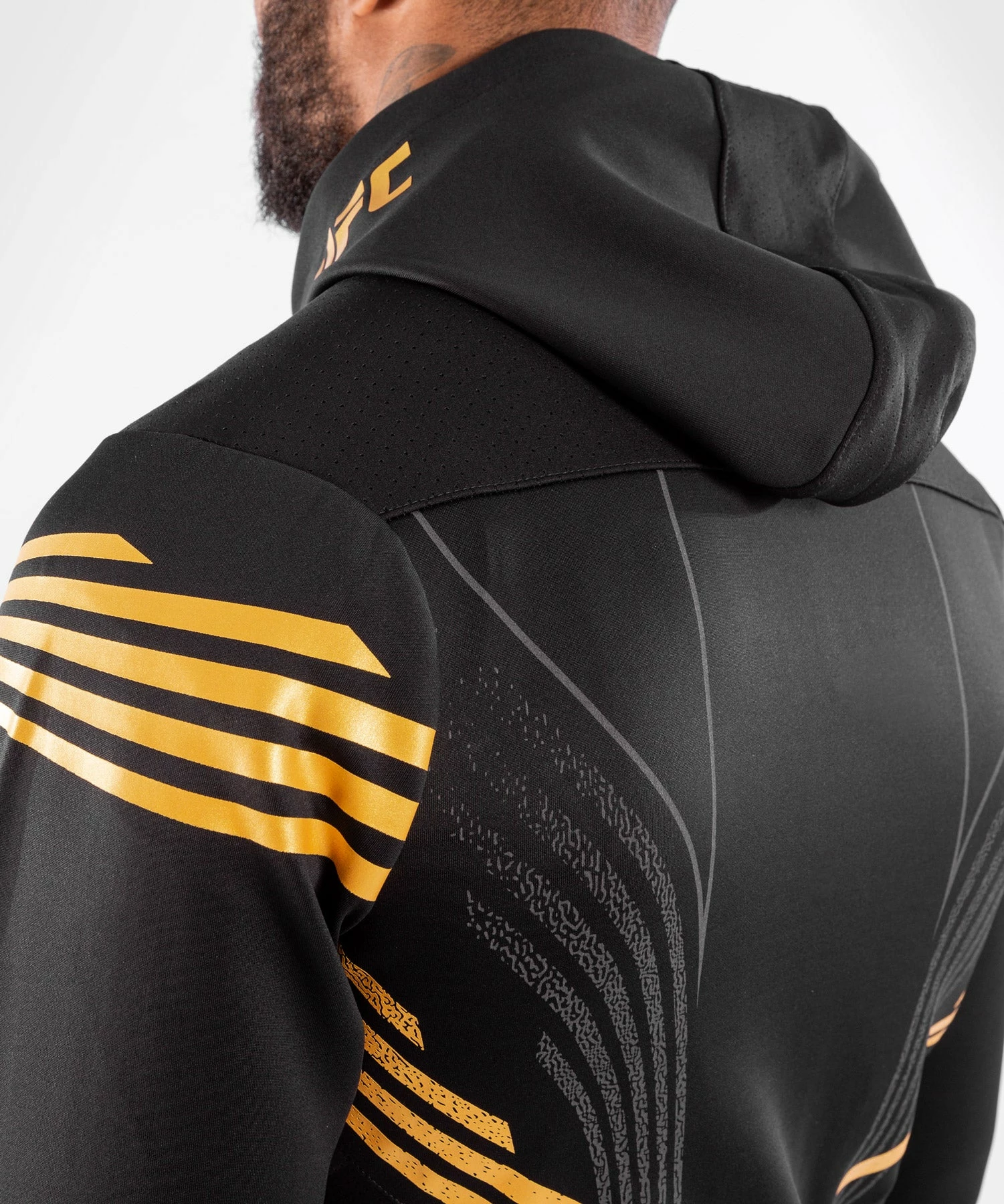 UFC Venum Authentic Fight Night Men's Walkout Hoodie - Champion 7 UFC Venum Authentic Fight Night Men's Walkout Hoodie - Champion - Image 5