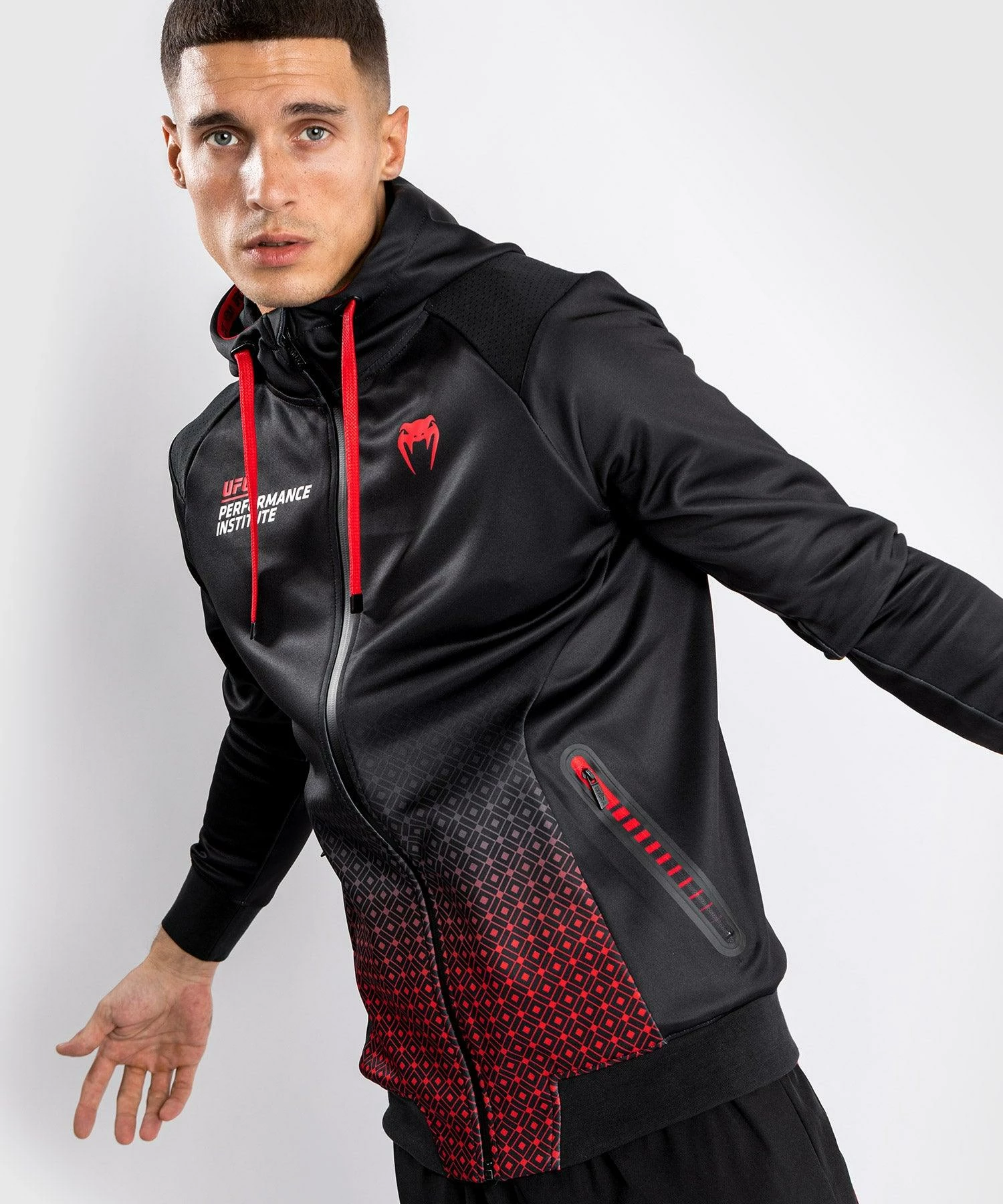 UFC Venum Performance Institute Hoody - Black/Red 4 UFC Venum Performance Institute Hoody - Black/Red - Image 2