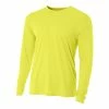 A4 Men’s Performance Long Sleeve Crew (Safety Yellow) -Boxing Sport Store 5134 fl1 1000 1000