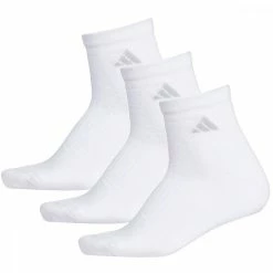 Adidas Women’s Cushioned II 3-Pack Quarter Socks(White)