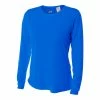 A4 Women’s Performance Long-Sleeve Crew Neck Shirt (Royal) -Boxing Sport Store 5993 fl1 1 1000 1000