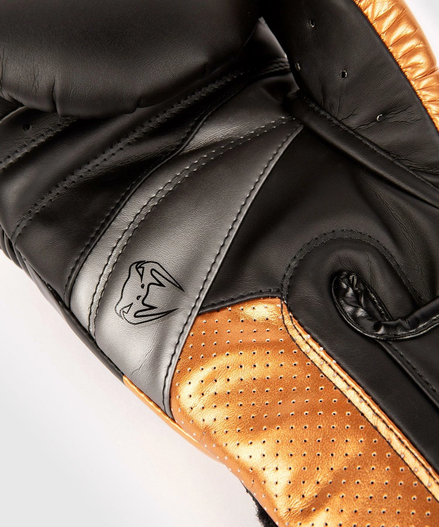 Venum Elite Evo Boxing Gloves - Black/Bronze - Image 6