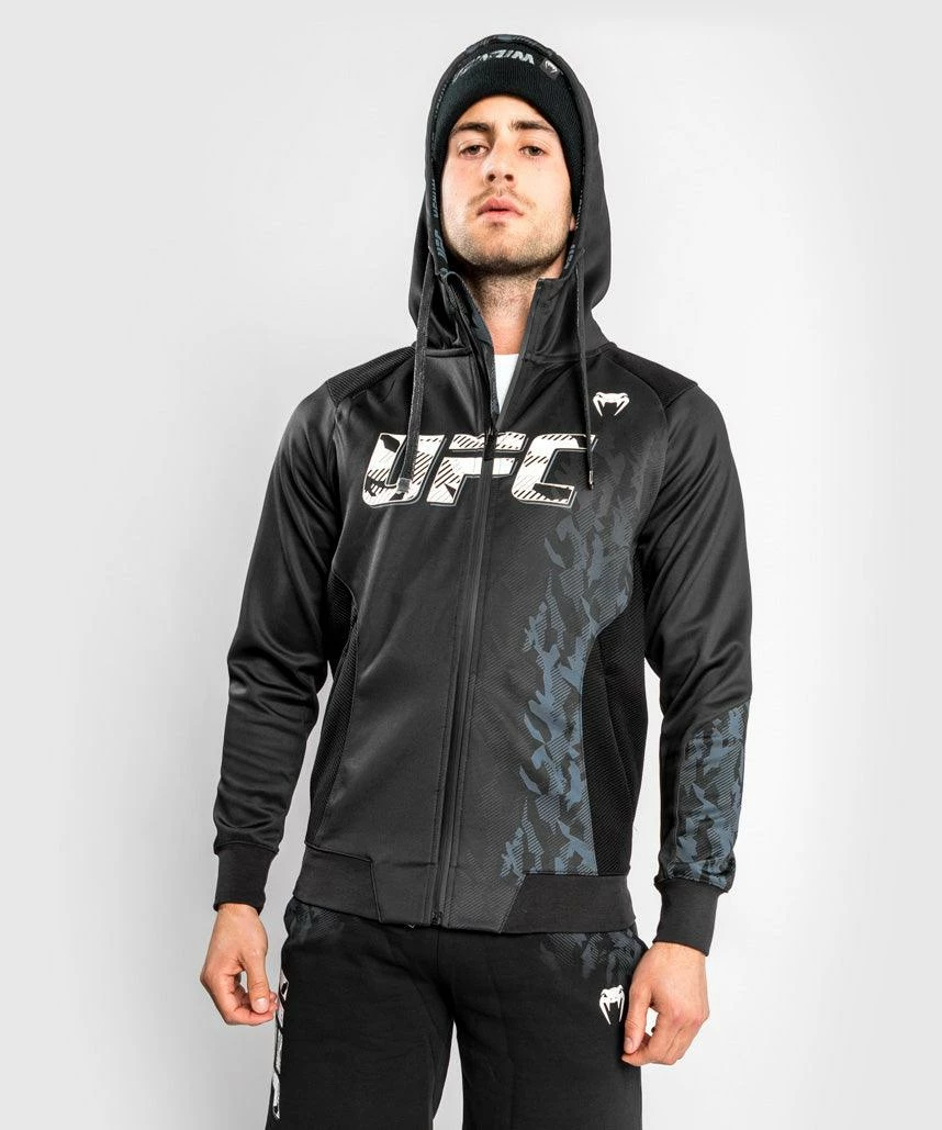 UFC Venum Authentic Fight Week Men's Zip Hoodie - Black 5 UFC Venum Authentic Fight Week Men's Zip Hoodie - Black - Image 3