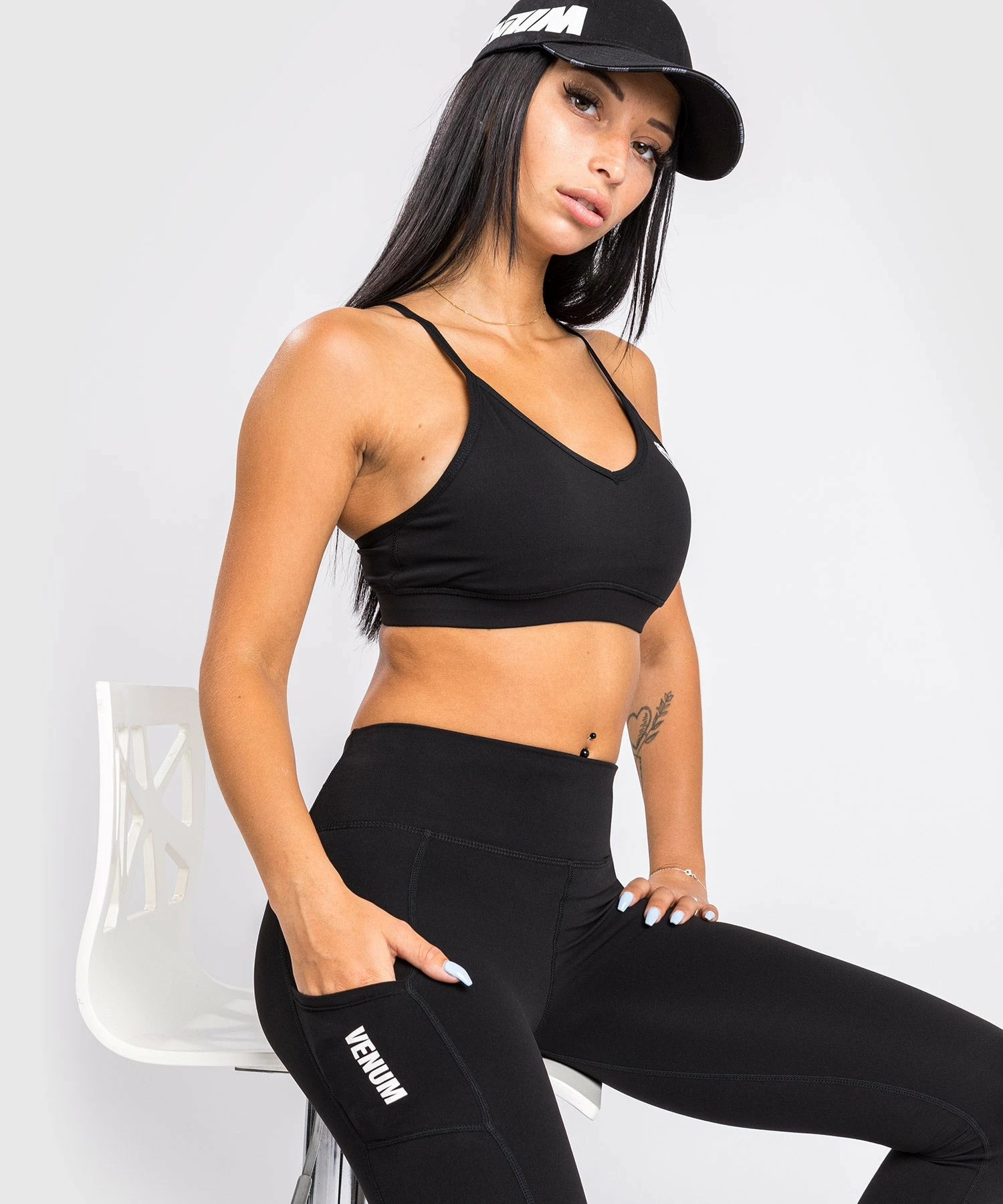 Venum Essential Low Impact Sports Bra - Black 4 Venum Essential Low Impact Sports Bra - Black - Image 2