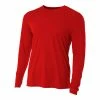 A4 Men’s Performance Long Sleeve Crew (Scarlet) -Boxing Sport Store 7897 fl1 1000 1000