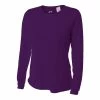 A4 Women’s Performance Long-Sleeve Crew Neck Shirt (Purple) -Boxing Sport Store 7999 fl1 1000 1000