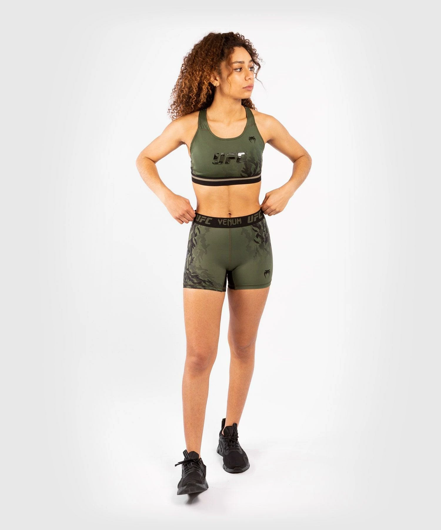 UFC Venum Authentic Fight Week Women's Sport Bra - Khaki 10 UFC Venum Authentic Fight Week Women's Sport Bra - Khaki - Image 8