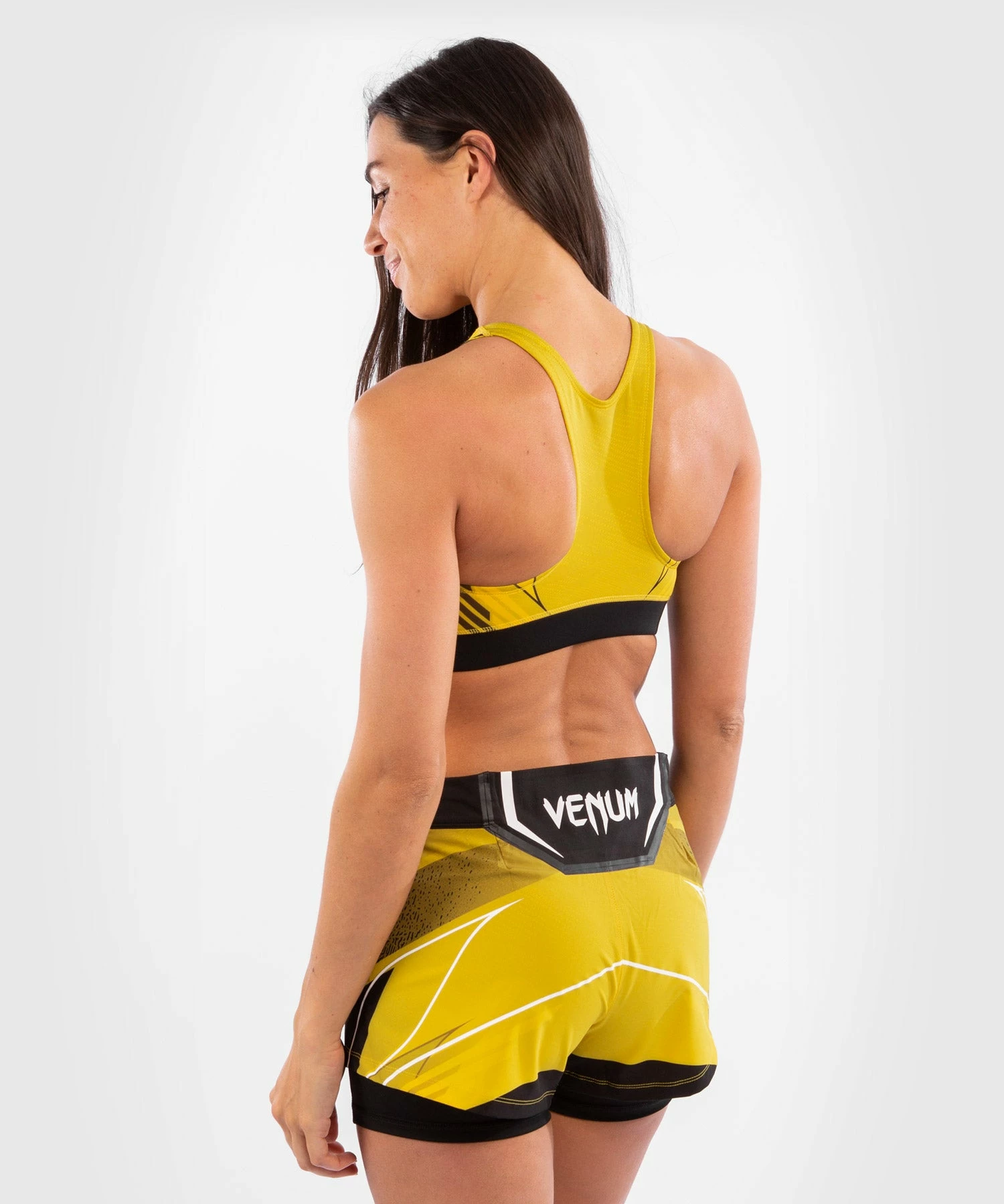 UFC Venum Authentic Fight Night Women's Sport Bra - Yellow 6 UFC Venum Authentic Fight Night Women's Sport Bra - Yellow - Image 4