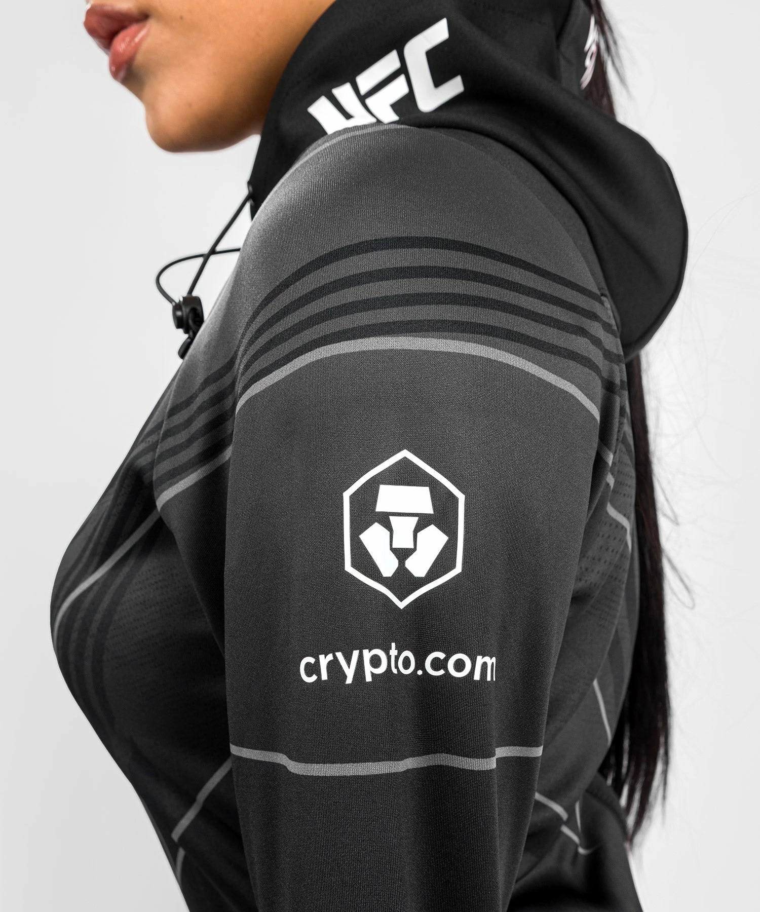 UFC Venum Authentic Fight Night 2.0 Women's Walkout Hoodie - Black 7 UFC Venum Authentic Fight Night 2.0 Women's Walkout Hoodie - Black - Image 5