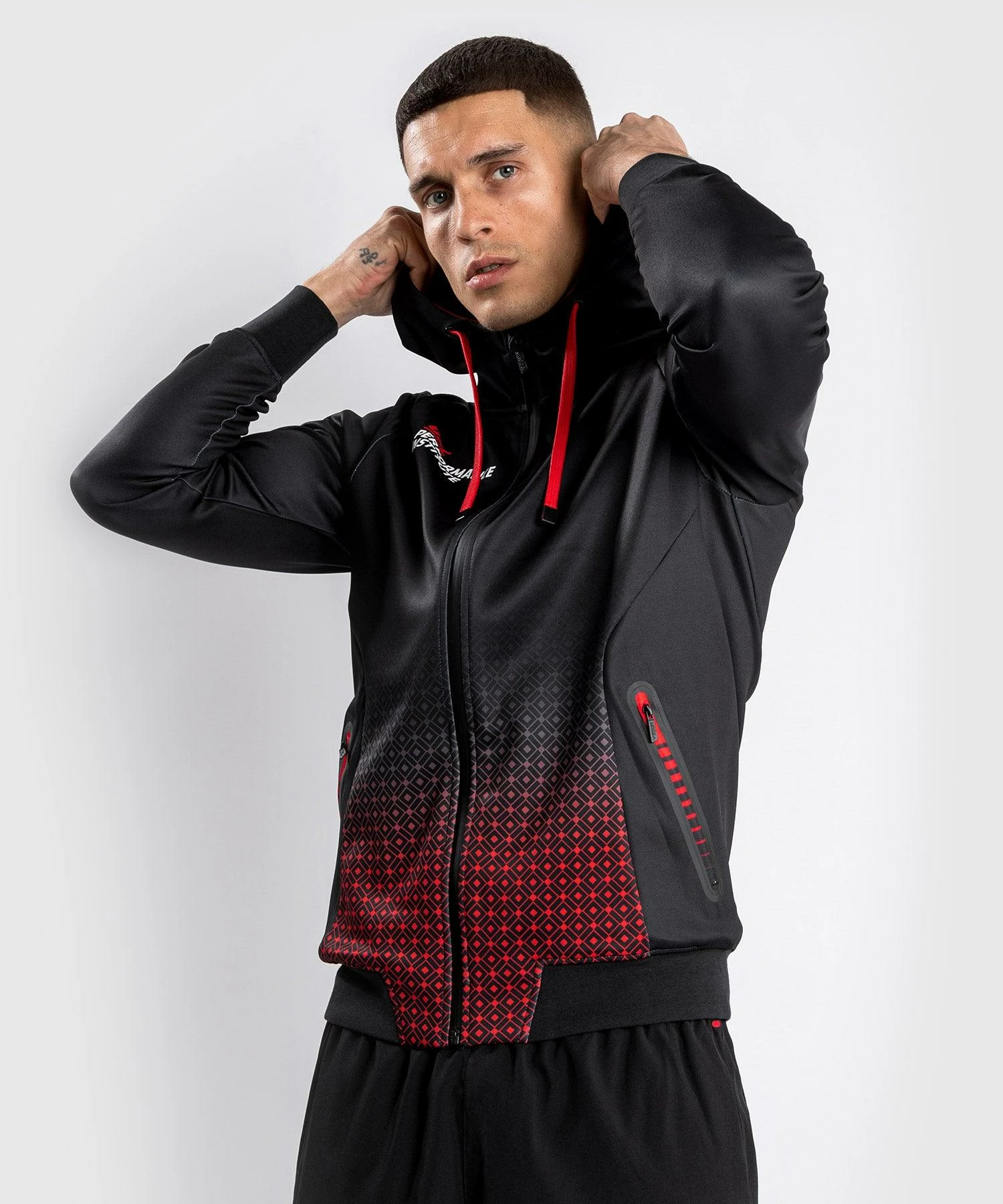 UFC Venum Performance Institute Hoody - Black/Red 3 UFC Venum Performance Institute Hoody - Black/Red