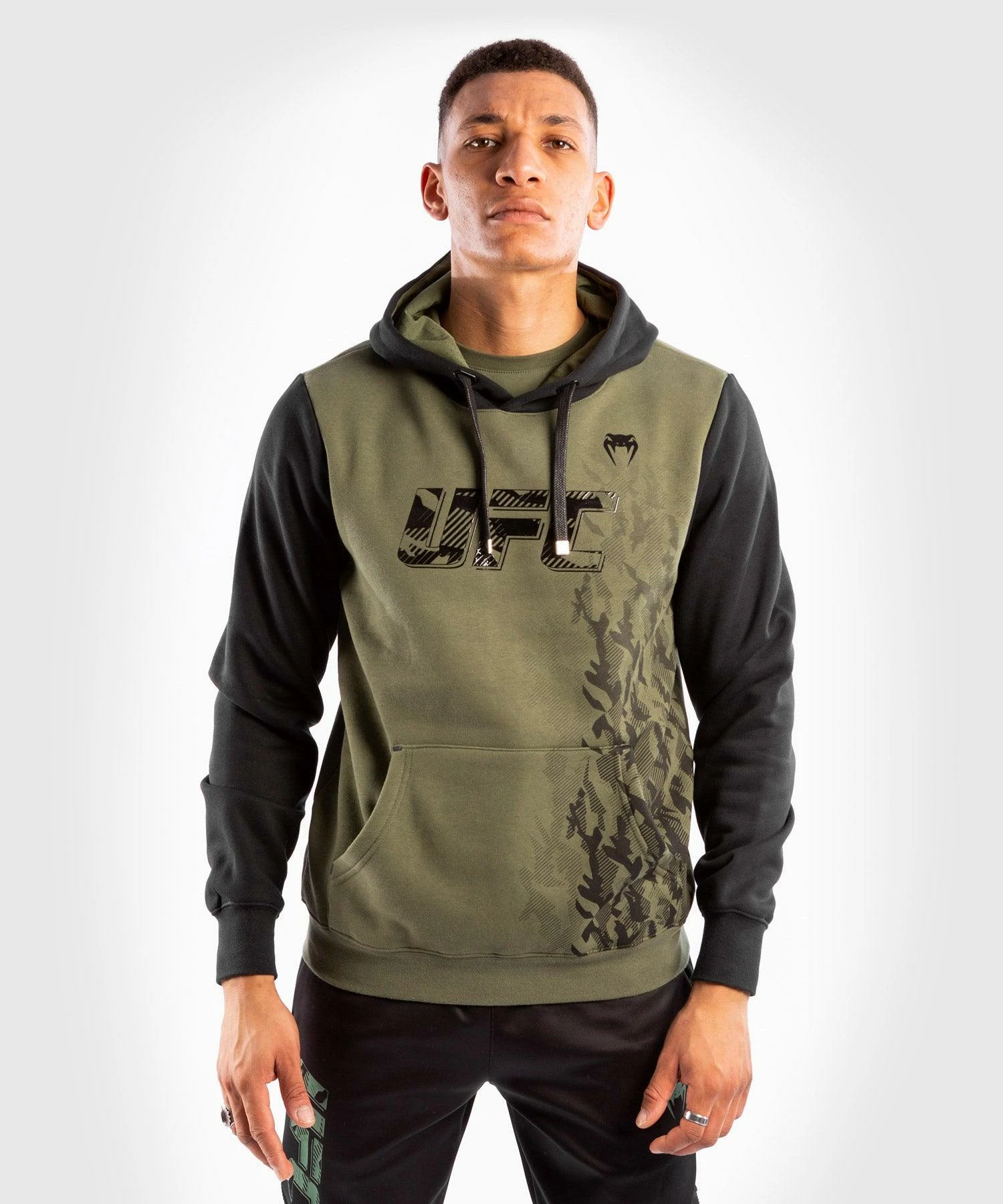 UFC Venum Authentic Fight Week Men's Pullover Hoodie - Khaki 3 UFC Venum Authentic Fight Week Men's Pullover Hoodie - Khaki