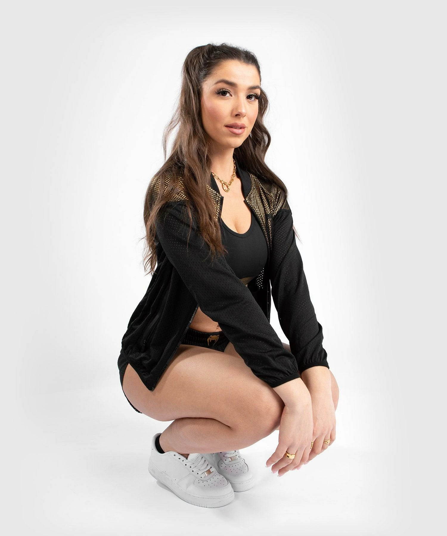 Venum Lightning Mesh Jacket - For Women - Black/Gold 11 Venum Lightning Mesh Jacket - For Women - Black/Gold - Image 9