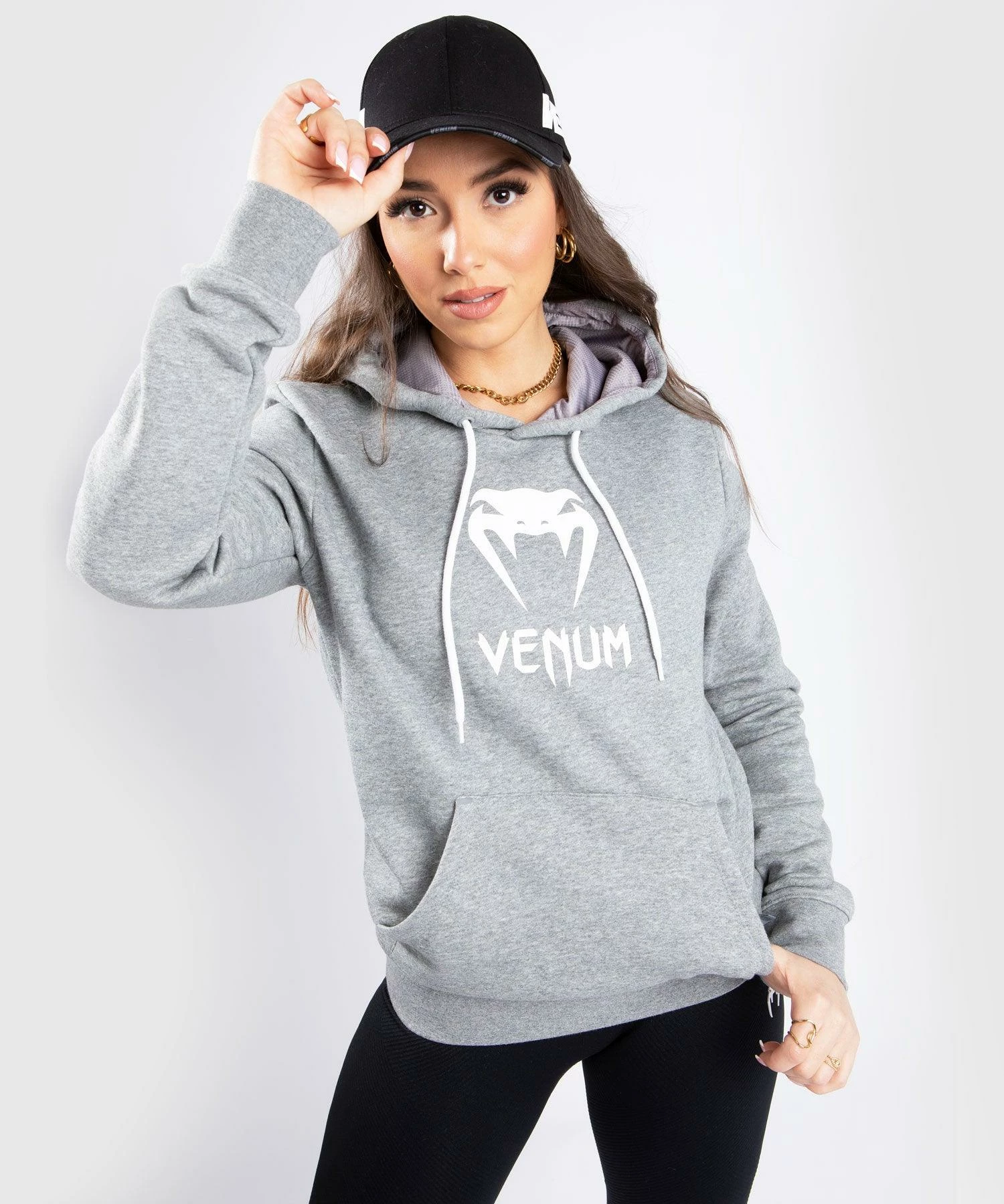 Venum Classic Hoodie - For Women - Light Heather Grey 5 Venum Classic Hoodie - For Women - Light Heather Grey - Image 3