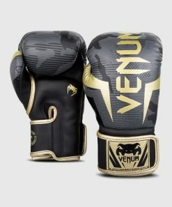 Venum Elite Boxing Gloves - Dark Camo/Gold 10 Venum Elite Boxing Gloves - Dark Camo/Gold -Boxing Sport Store BG ELITE 3.0 BLACK GOLD 1500 02 1 1