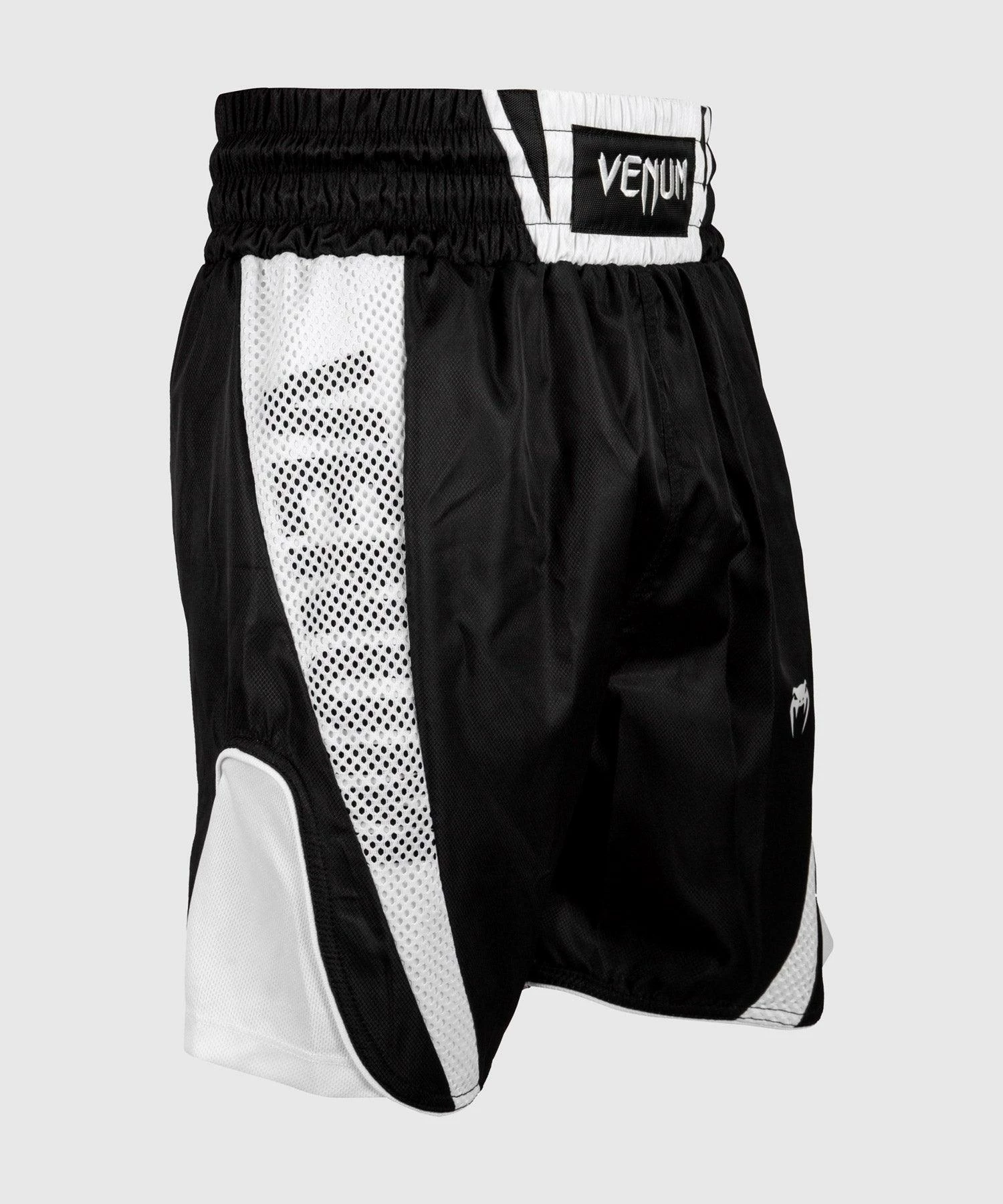 Venum Elite Boxing Shorts - Black/White 5 Venum Elite Boxing Shorts - Black/White - Image 3