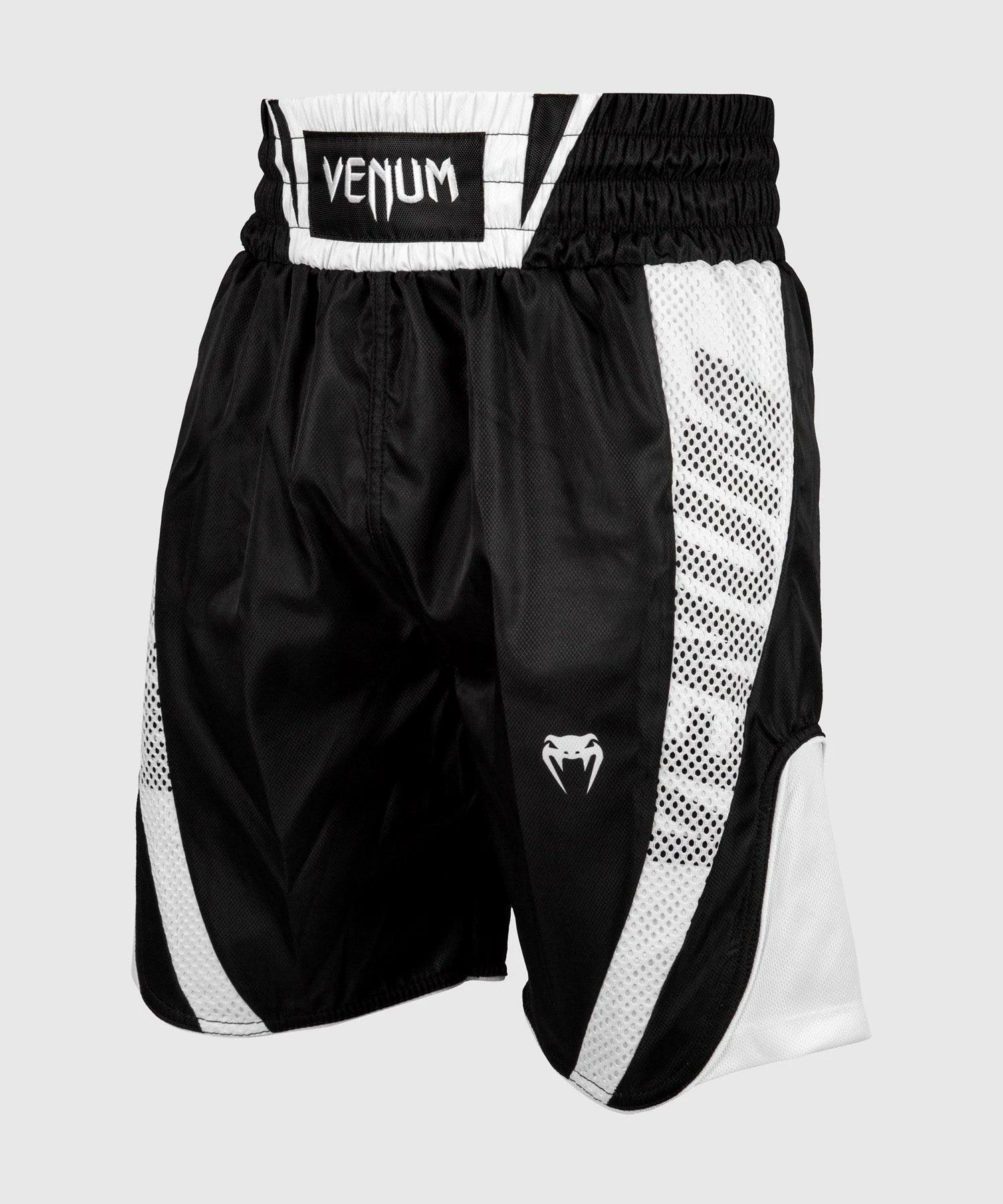 Venum Elite Boxing Shorts - Black/White 3 Venum Elite Boxing Shorts - Black/White