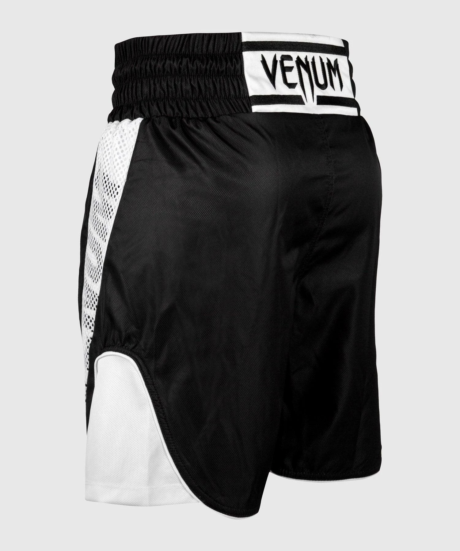 Venum Elite Boxing Shorts - Black/White 4 Venum Elite Boxing Shorts - Black/White - Image 2