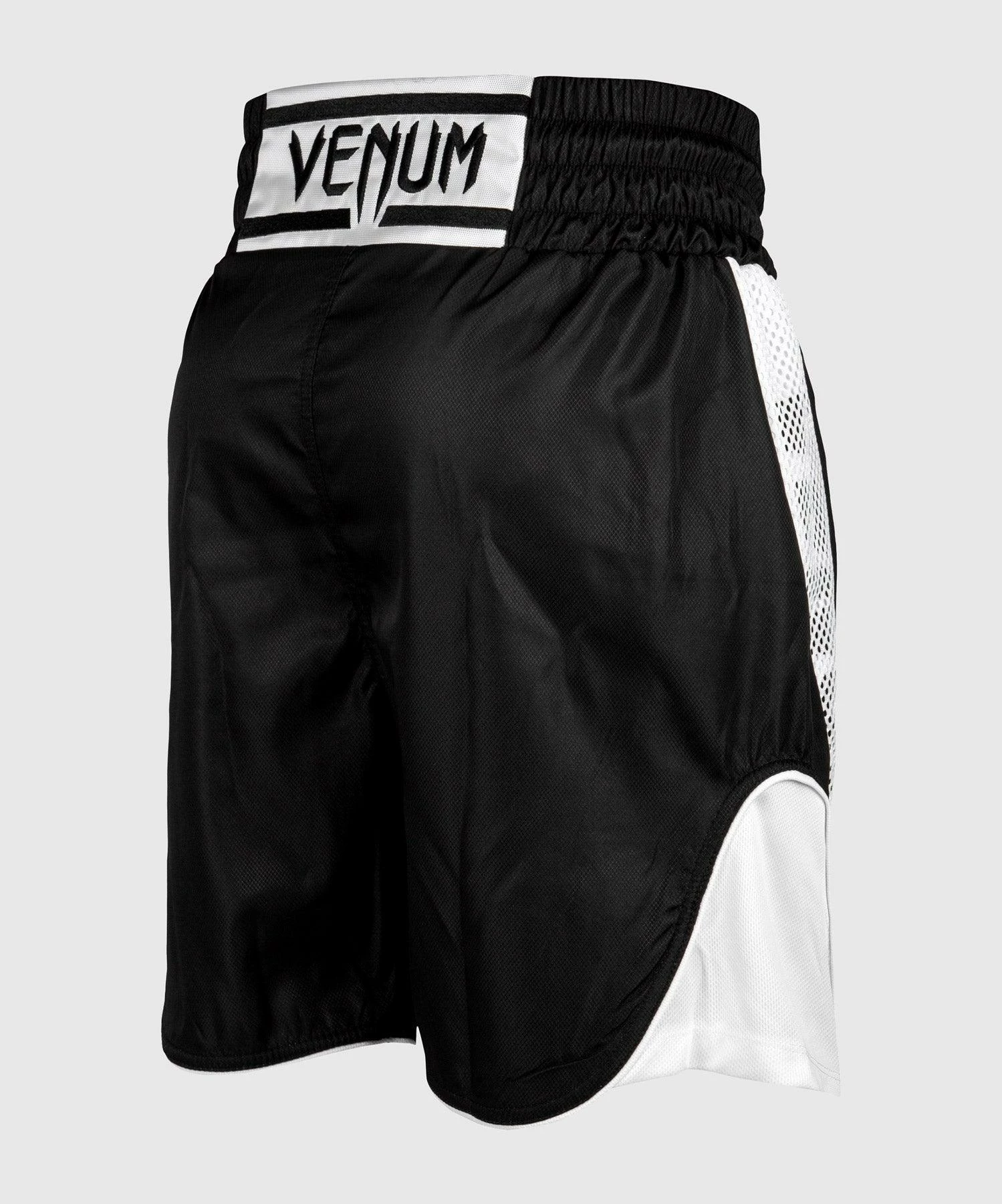 Venum Elite Boxing Shorts - Black/White 6 Venum Elite Boxing Shorts - Black/White - Image 4