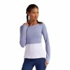 BloqUV Women’s Long Sleeve Tennis Crop Top (Steel Blue) -Boxing Sport Store BUV 4001 STB BloqUV Women s Long Sleeve Tennis Crop Top Steel Blue 1000 1000 1000 1000