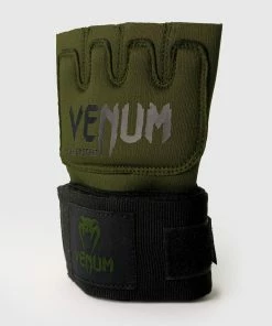 Venum Kontact Gel Glove Wraps - Khaki/Black -Boxing Sport Store GEL GLOVES WRAPS KONTACT KHAKI BLACK SD 02 1