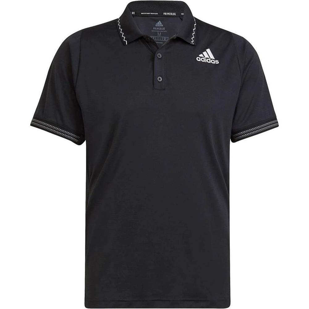 Adidas Men’s Freelift Primeblue Tennis Polo (Black) 3 Adidas Men’s Freelift Primeblue Tennis Polo (Black)